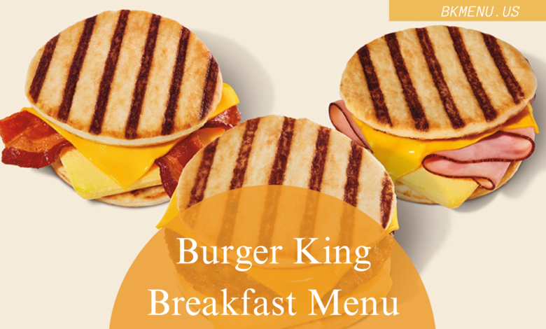 Burger King Breakfast Menu